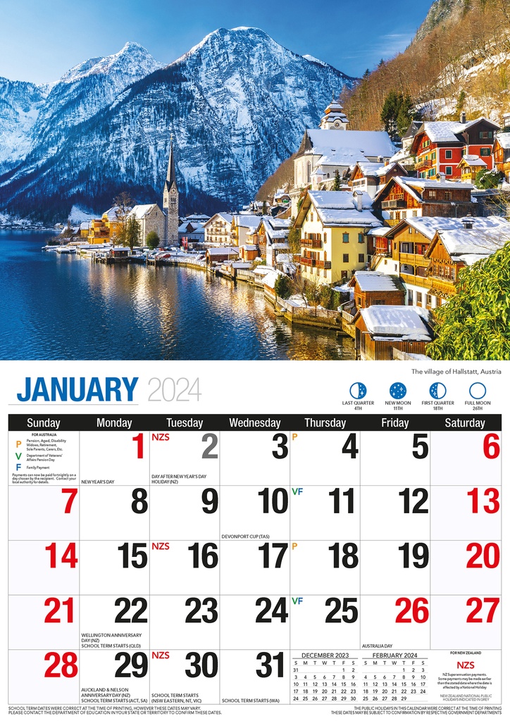 Destinations Big Print 2024 Calendar Ryft